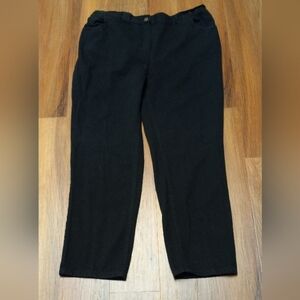 WOMAN WITHIN Elastic Back 5-Pocket Denim Pant #6073, Black, Size 18W.
